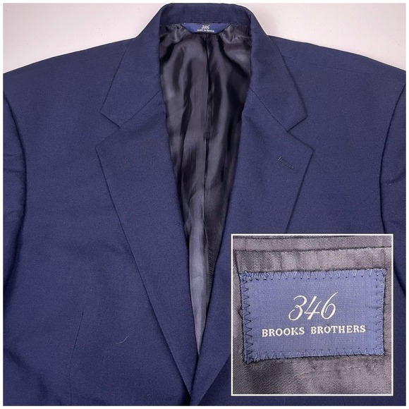 Brooks Brothers Other - Brooks Brothers 346 Blazer Sports Coat 43R Mens Wool Navy VGUC